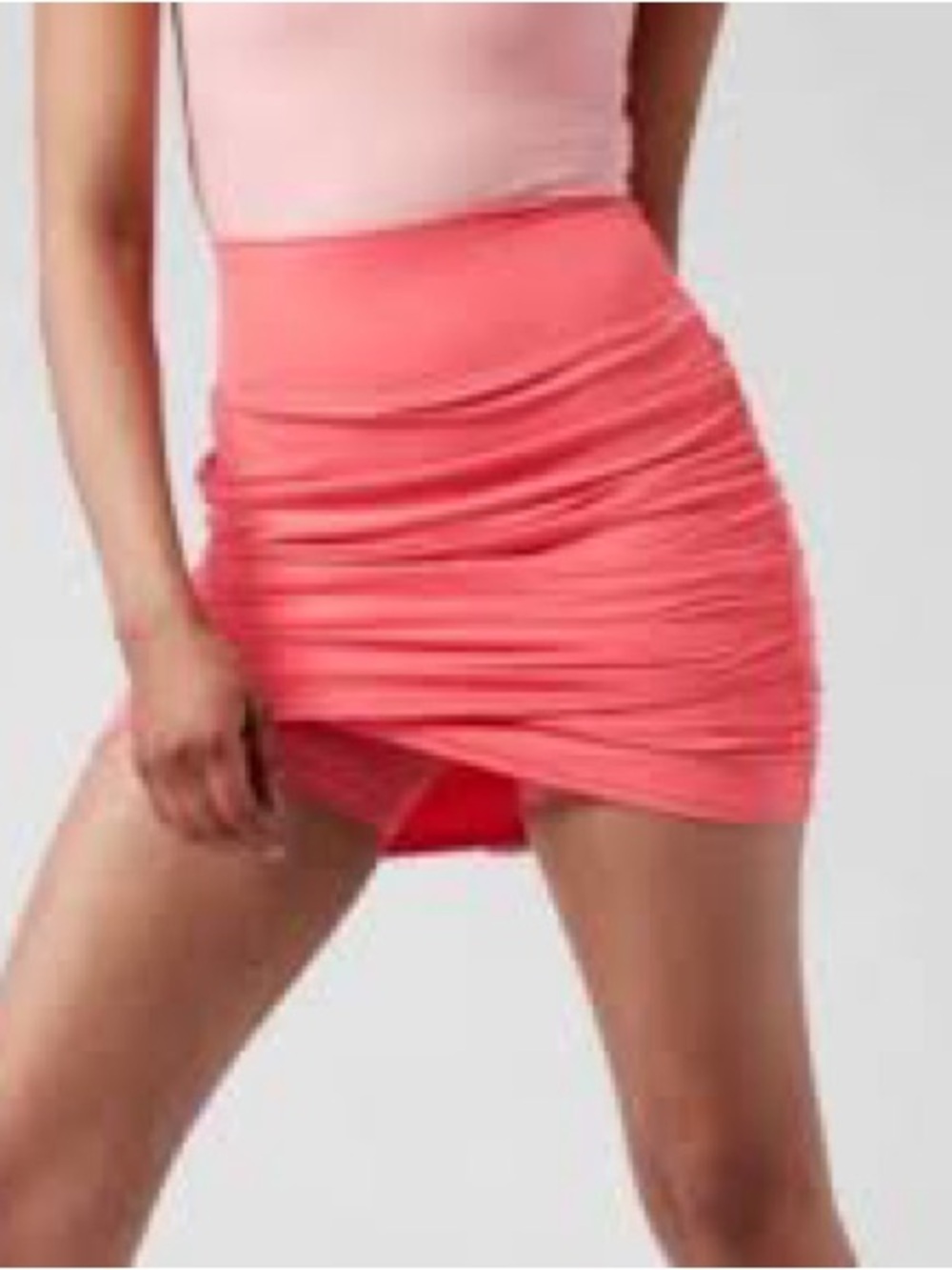 Athleta Strapless yoga skort Coral Pink